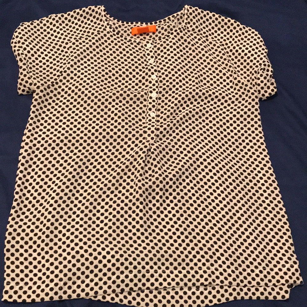 Black and white polka dot blouse